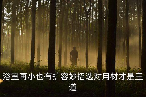 浴室再小也有擴(kuò)容妙招選對用材才是王道