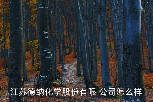 江蘇德納化學股份有限 公司怎么樣