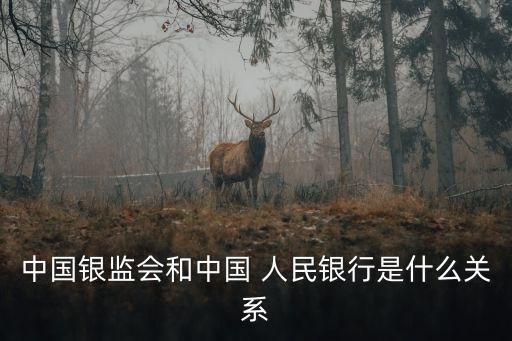 中國(guó)銀監(jiān)會(huì)和中國(guó) 人民銀行是什么關(guān)系