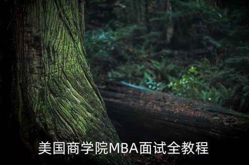 美國商學院MBA面試全教程
