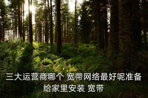 三大運營商哪個 寬帶網(wǎng)絡最好呢準備給家里安裝 寬帶