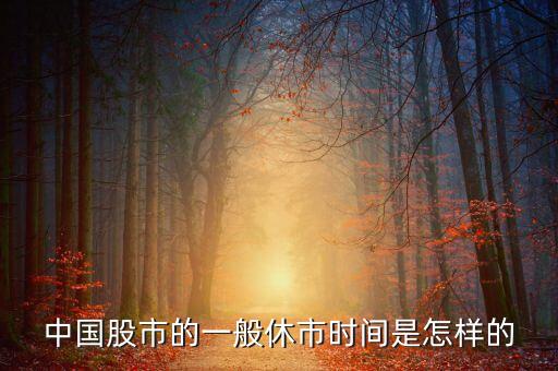 中國股市的一般休市時(shí)間是怎樣的