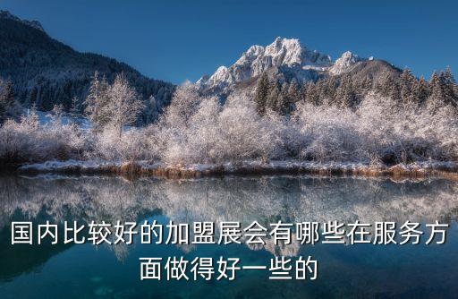 國(guó)內(nèi)比較好的加盟展會(huì)有哪些在服務(wù)方面做得好一些的
