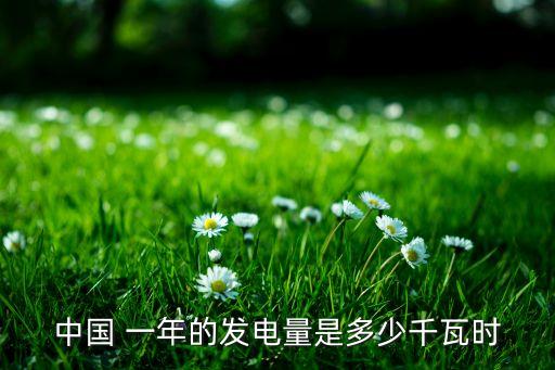 中國 一年的發(fā)電量是多少千瓦時(shí)