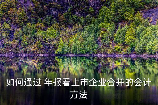 如何通過 年報(bào)看上市企業(yè)合并的會(huì)計(jì)方法