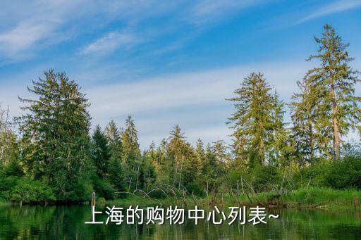  上海的購(gòu)物中心列表~