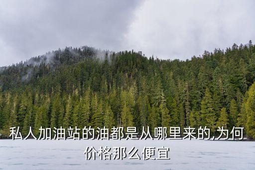 私人加油站的油都是從哪里來的,為何價(jià)格那么便宜
