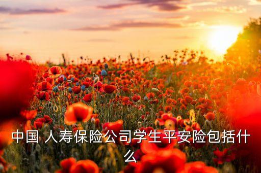中國 人壽保險公司學生平安險包括什么