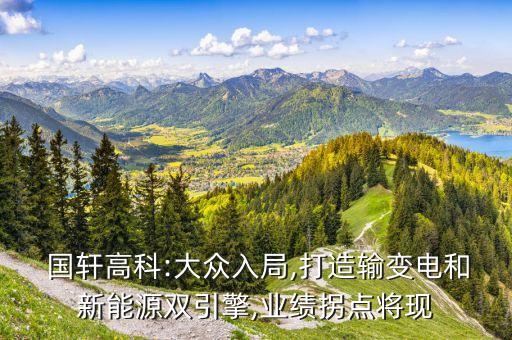  國軒高科:大眾入局,打造輸變電和新能源雙引擎,業(yè)績拐點將現