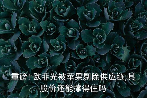 重磅! 歐菲光被蘋(píng)果剔除供應(yīng)鏈,其股價(jià)還能撐得住嗎