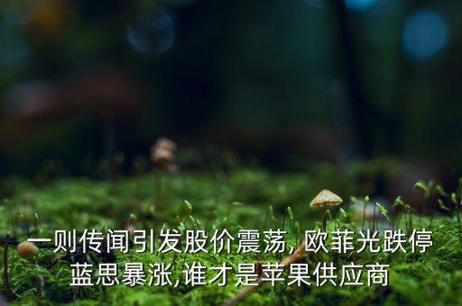 一則傳聞引發(fā)股價(jià)震蕩, 歐菲光跌停藍(lán)思暴漲,誰(shuí)才是蘋(píng)果供應(yīng)商
