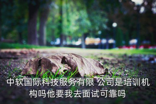 中軟國(guó)際科技服務(wù)有限 公司是培訓(xùn)機(jī)構(gòu)嗎他要我去面試可靠嗎