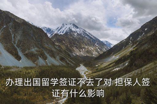 辦理出國(guó)留學(xué)簽證不去了對(duì) 擔(dān)保人簽證有什么影響