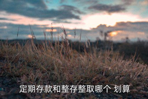  定期存款和整存整取哪個 劃算