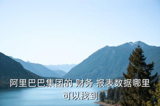 阿里巴巴集團的 財務(wù) 報表數(shù)據(jù)哪里可以找到