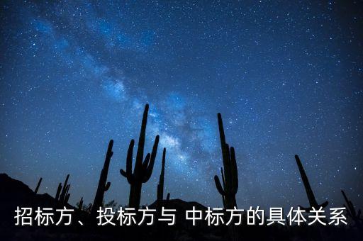 招標(biāo)方、投標(biāo)方與 中標(biāo)方的具體關(guān)系