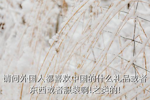 請問外國人都喜歡中國的什么禮品或者東西或者服裝啊!之類的!