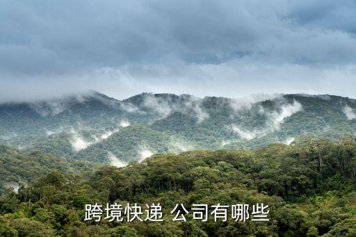 跨境快遞 公司有哪些