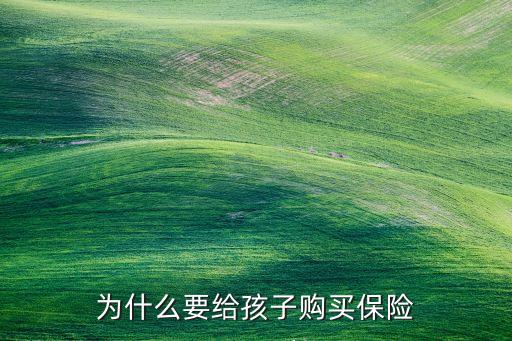 為什么要給孩子購(gòu)買(mǎi)保險(xiǎn)
