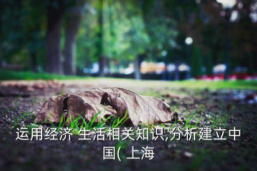 運用經(jīng)濟(jì) 生活相關(guān)知識,分析建立中國( 上海