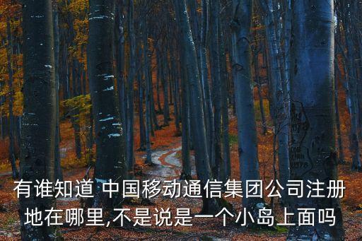有誰知道 中國(guó)移動(dòng)通信集團(tuán)公司注冊(cè)地在哪里,不是說是一個(gè)小島上面嗎