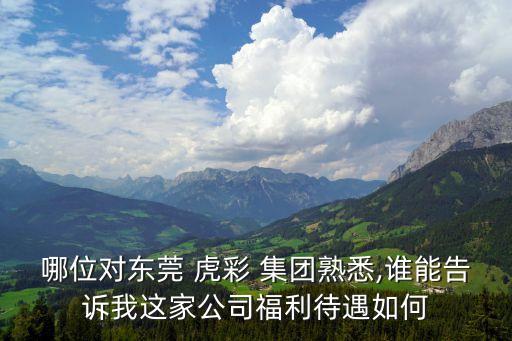 哪位對東莞 虎彩 集團熟悉,誰能告訴我這家公司福利待遇如何