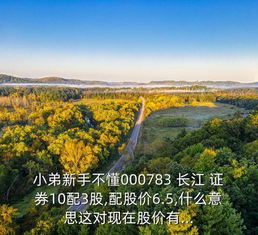小弟新手不懂000783 長江 證券10配3股,配股價6.5,什么意思這對現(xiàn)在股價有...