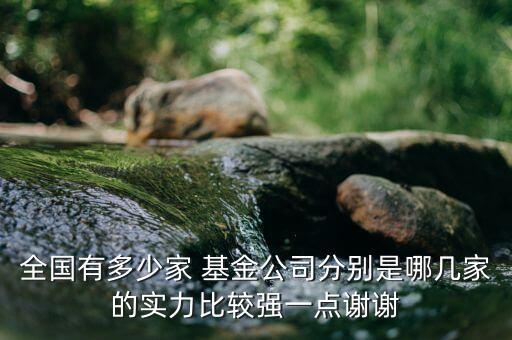 全國有多少家 基金公司分別是哪幾家的實(shí)力比較強(qiáng)一點(diǎn)謝謝