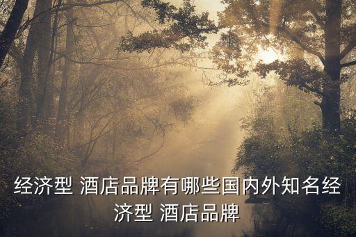 經濟型 酒店品牌有哪些國內外知名經濟型 酒店品牌