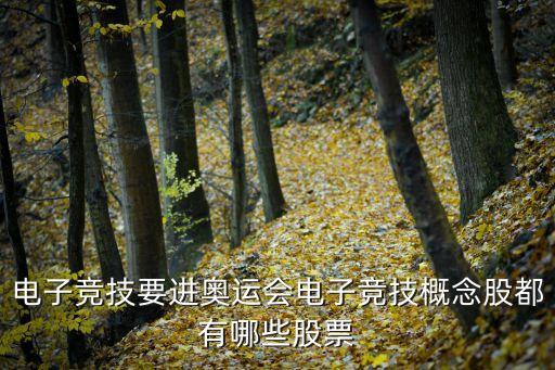 電子競(jìng)技要進(jìn)奧運(yùn)會(huì)電子競(jìng)技概念股都有哪些股票