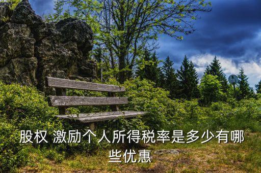  股權 激勵個人所得稅率是多少有哪些優(yōu)惠