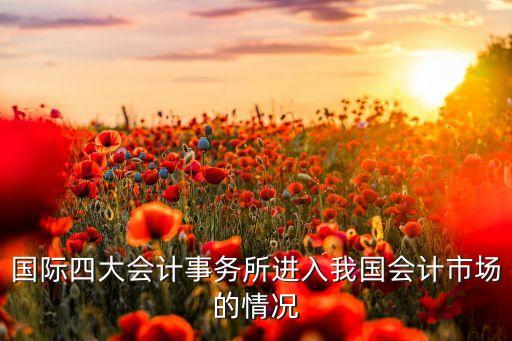國際四大會計事務(wù)所進(jìn)入我國會計市場的情況