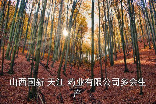 山西國(guó)新 天江 藥業(yè)有限公司多會(huì)生產(chǎn)