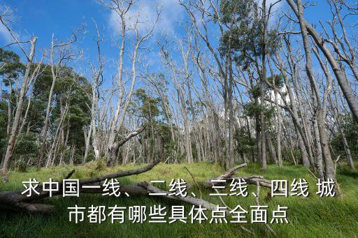 求中國一線、 二線、三線、四線 城市都有哪些具體點全面點