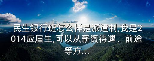  民生銀行班怎么樣是派遣制,我是2014應(yīng)屆生,可以從薪資待遇、前途等方...
