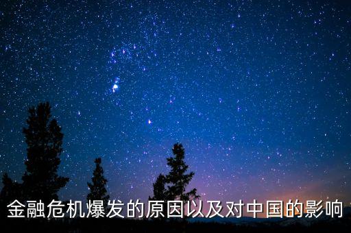 金融危機(jī)爆發(fā)的原因以及對中國的影響