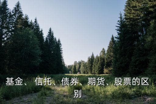 基金、 信托、債券、期貨、股票的區(qū)別