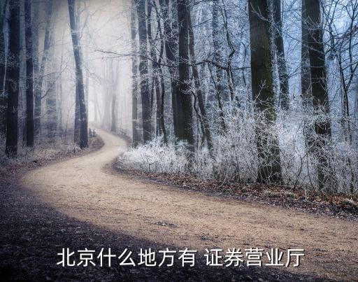  北京什么地方有 證券營業(yè)廳