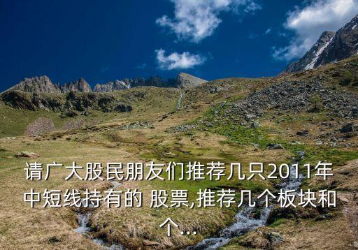 請廣大股民朋友們推薦幾只2011年中短線持有的 股票,推薦幾個(gè)板塊和個(gè)...