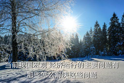 當(dāng)前我國(guó)宏觀(guān) 經(jīng)濟(jì)運(yùn)行的主要問(wèn)題有那些怎么解決這些問(wèn)題
