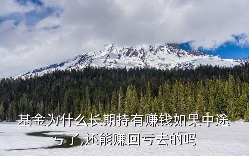  基金為什么長(zhǎng)期持有賺錢(qián)如果中途 虧了,還能賺回虧去的嗎