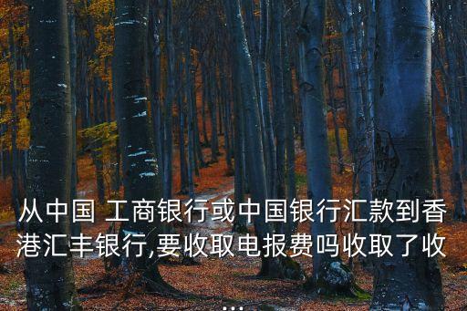 從中國 工商銀行或中國銀行匯款到香港匯豐銀行,要收取電報(bào)費(fèi)嗎收取了收...