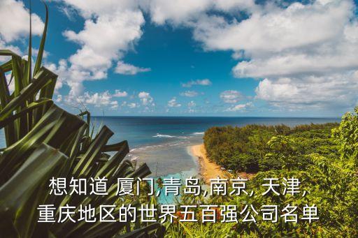 想知道 廈門,青島,南京, 天津,重慶地區(qū)的世界五百強(qiáng)公司名單