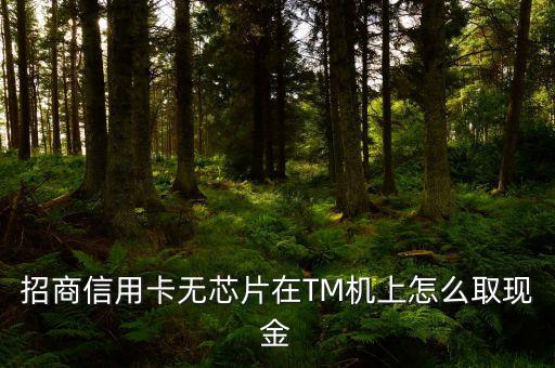 招商信用卡無(wú)芯片在TM機(jī)上怎么取現(xiàn)金