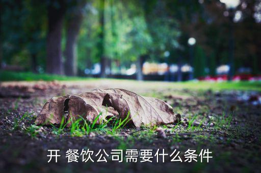 開 餐飲公司需要什么條件