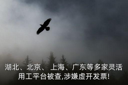 湖北、北京、 上海、廣東等多家靈活用工平臺(tái)被查,涉嫌虛開發(fā)票!