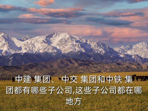 中建 集團(tuán)、 中交 集團(tuán)和中鐵 集團(tuán)都有哪些子公司,這些子公司都在哪地方