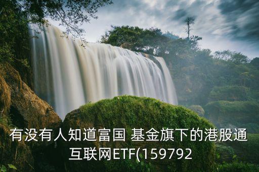 有沒有人知道富國 基金旗下的港股通 互聯(lián)網ETF(159792
