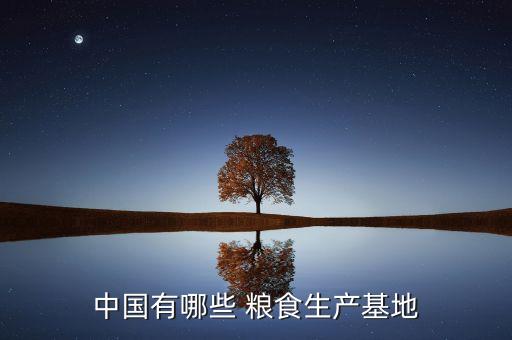 中國有哪些 糧食生產(chǎn)基地