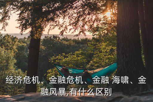 經(jīng)濟(jì)危機(jī)、金融危機(jī)、金融 海嘯、金融風(fēng)暴,有什么區(qū)別